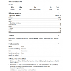 Lammeintopf vom Weidelamm mit Kartoffeln & Wurzelgemüse – Dose 400 g |