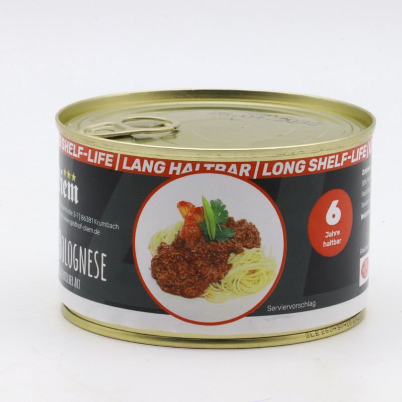 Sauce Bolognese 400g Dose – 6 Jahre haltbar | Diem Nudelsoße mit Rind