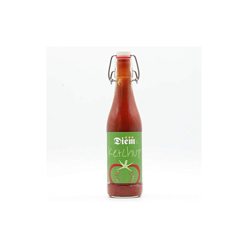 Ketchup Glasflasche Retro, Tomatenketchup, Grillsauce, Tomatensoße,