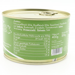 Szegediner Gulasch mit Sauerkraut in deftiger Soße 400g
