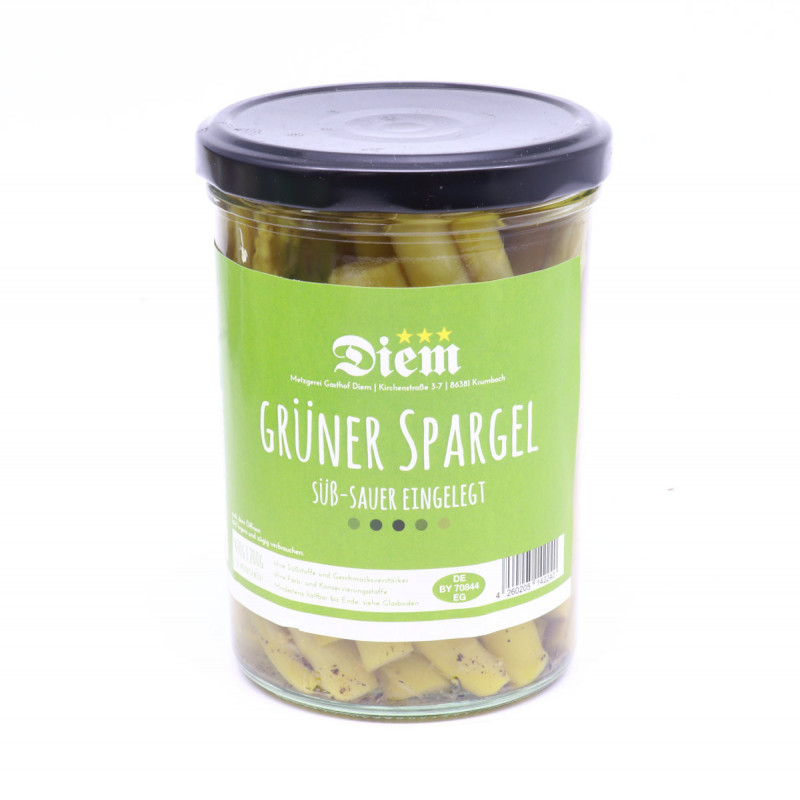Süß Sauer eingelegter grüner Spargel Süß Sauer eingelegter grüner Spargel